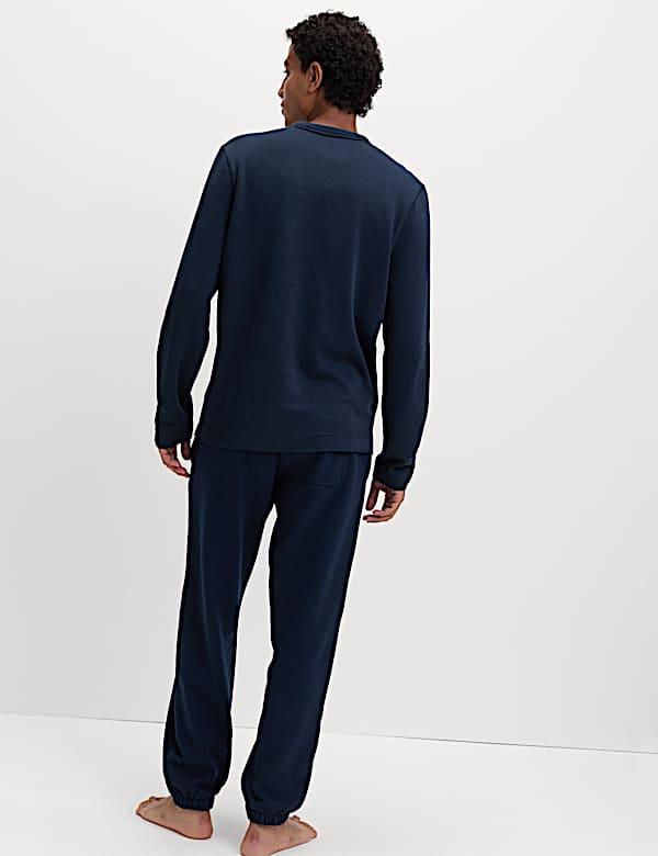 Cotton Rich Henley Loungewear Top