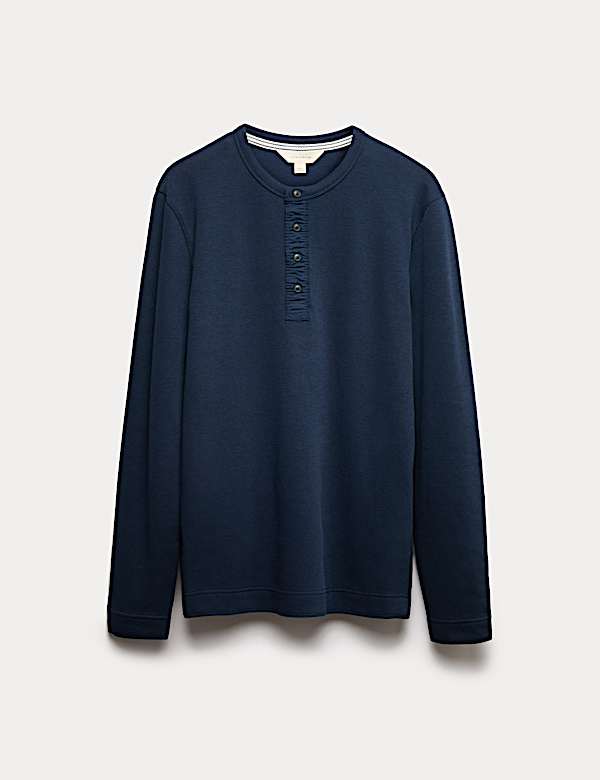 Cotton Rich Henley Loungewear Top - UA