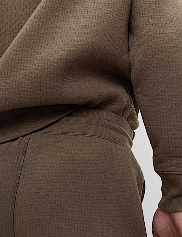 Cotton Rich Quilted Ribbed Joggers