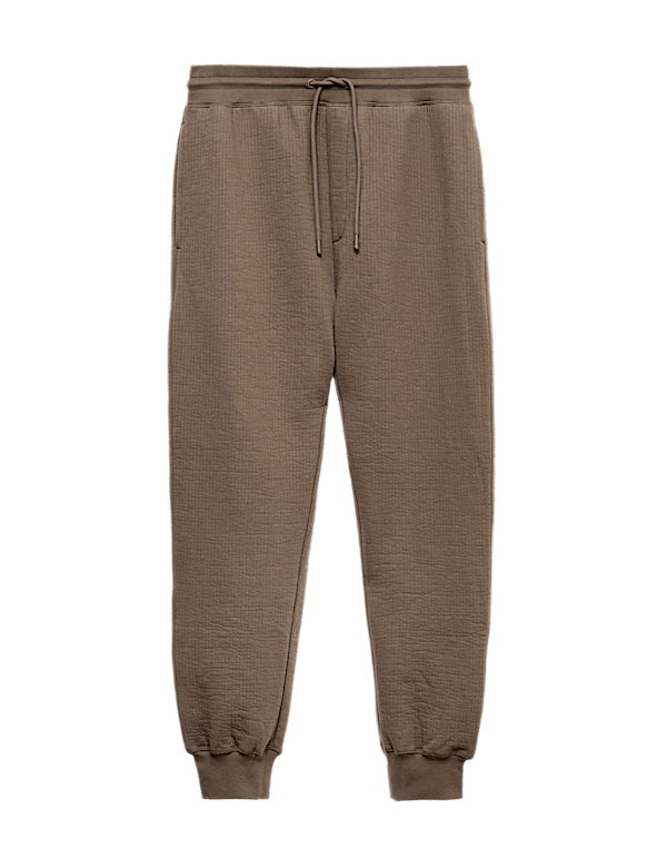 Cotton Rich Quilted Ribbed Joggers