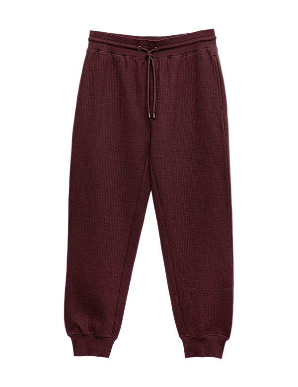 Cotton Rich Quilted Ribbed Joggers