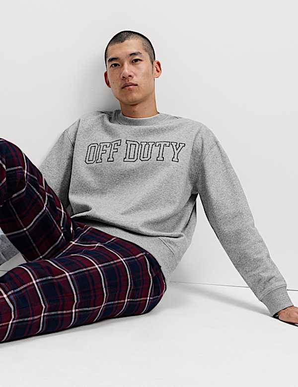 Cotton Rich Off Duty Loungewear Sweatshirt - HR
