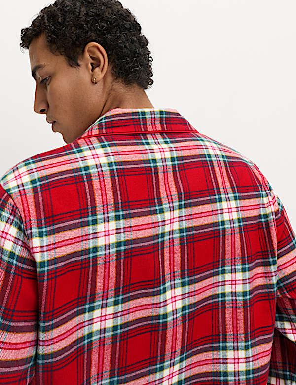 Pure Cotton Family Christmas Checked Pyjama Set