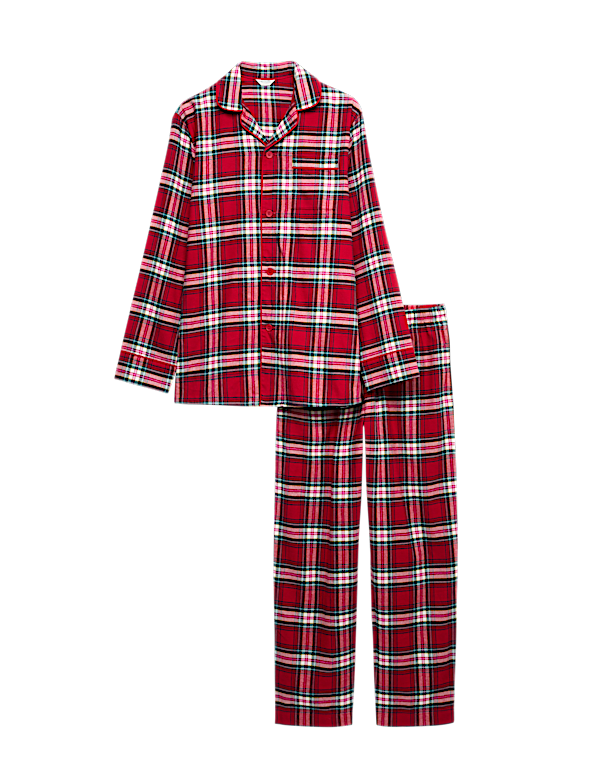 Pure Cotton Family Christmas Checked Pyjama Set
