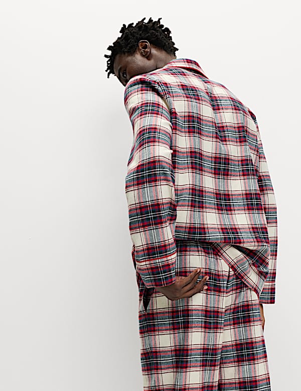 Pure Cotton Family Christmas Checked Pyjama Set - MV