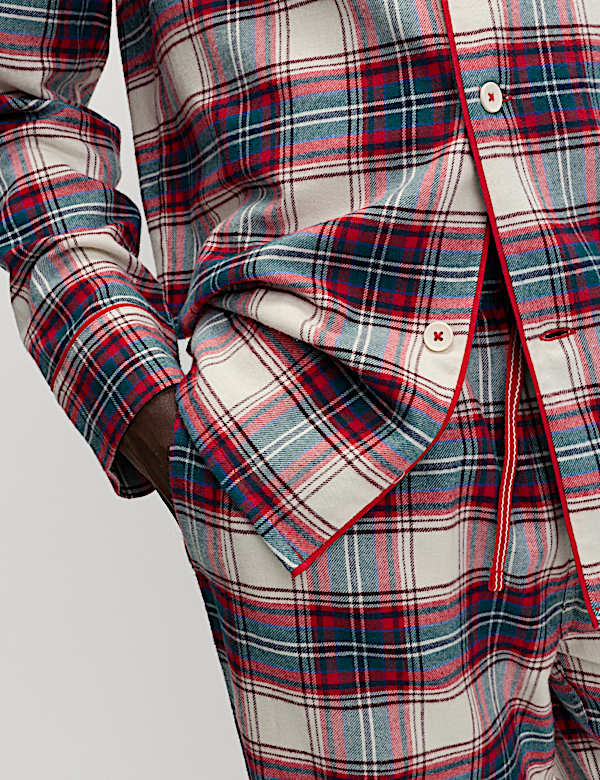 Pure Cotton Family Christmas Checked Pyjama Set - MV