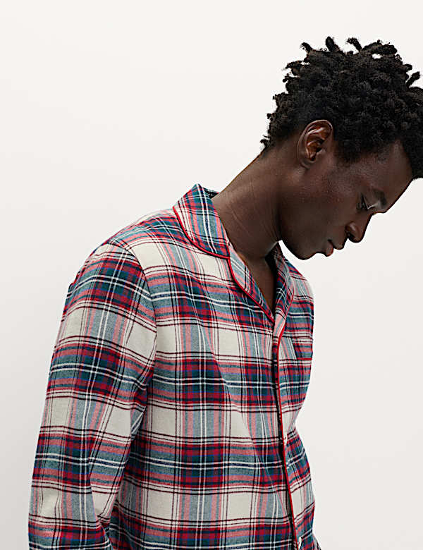 Pure Cotton Family Christmas Checked Pyjama Set - MV