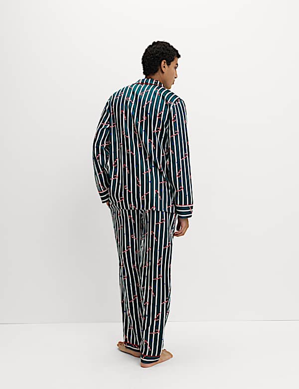 Ensemble pyjama de Noël 100 % coton à motif sucre d’orge - FR