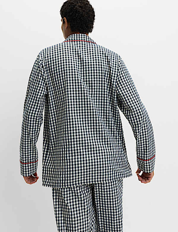 Pure Cotton Family Christmas Gingham Pyjama Set - DK
