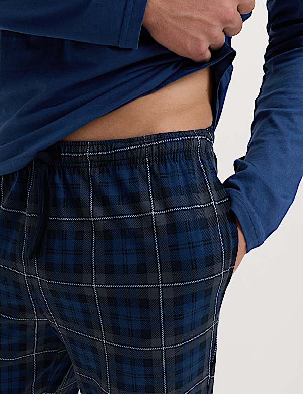 Pure Cotton Checked Pyjama Set - UA