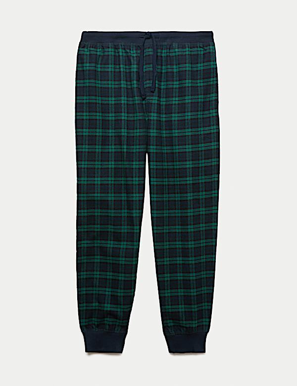 Pure Cotton Checked Pyjama Bottoms - FR