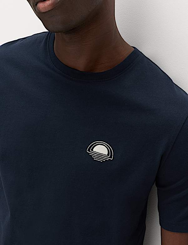 Pure Cotton Sunset Graphic Loungewear Top - MX