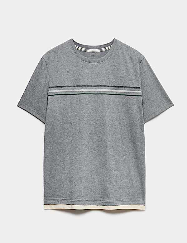 Gestreept pyjamashirt van puur katoen - BE