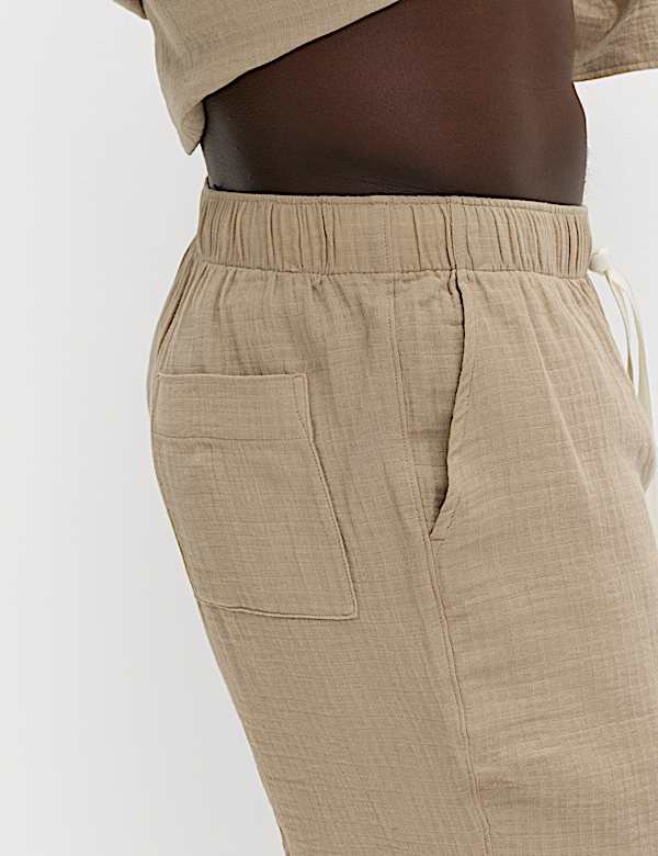Pure Cotton Woven Loungewear Shorts - GR