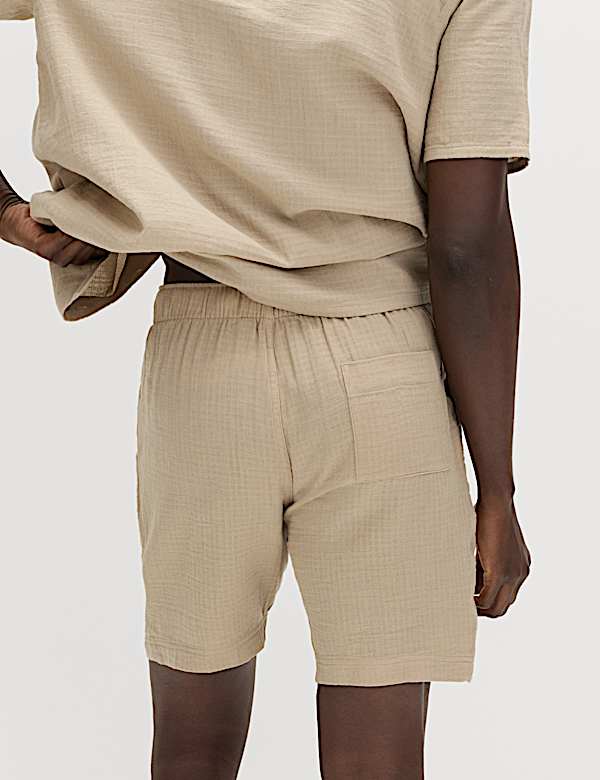Pure Cotton Woven Loungewear Shorts - GR