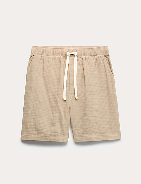 Pure Cotton Woven Loungewear Shorts - GR