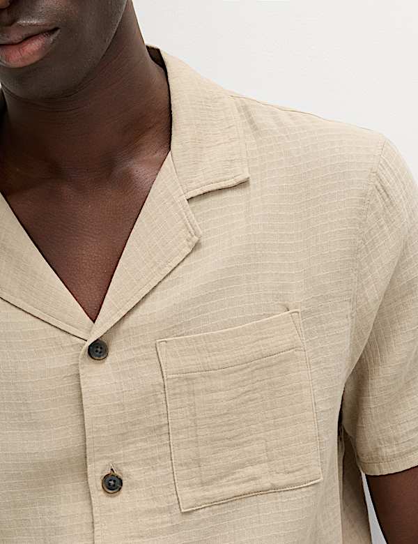 Pure Cotton Textured Loungewear Top - LU