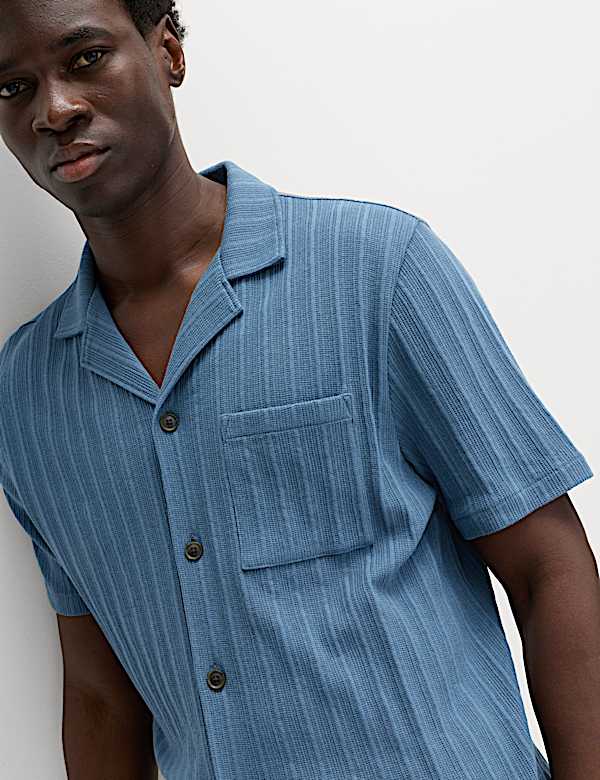 Cotton Rich Jersey Textured Loungewear Top