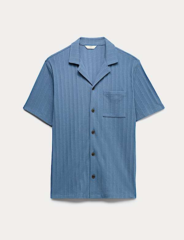 Cotton Rich Jersey Textured Loungewear Top - ID