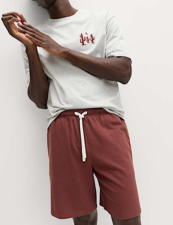 Pure Cotton Cactus Embroidery Pyjama Set