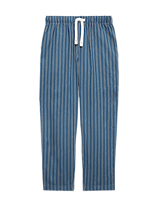 Pure Cotton Striped Loungewear Bottoms