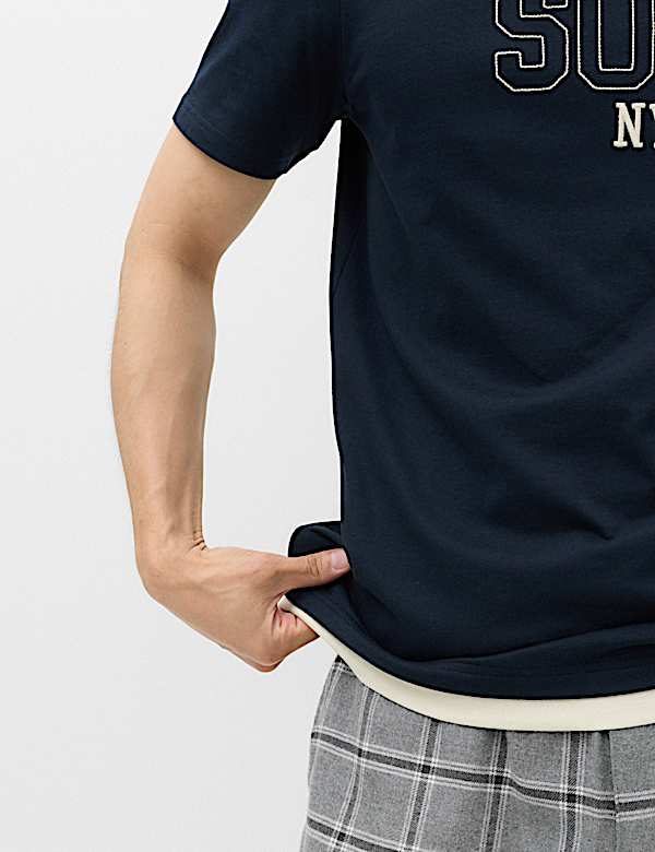 Pure Cotton Soho NYC Graphic Loungewear Top - BE