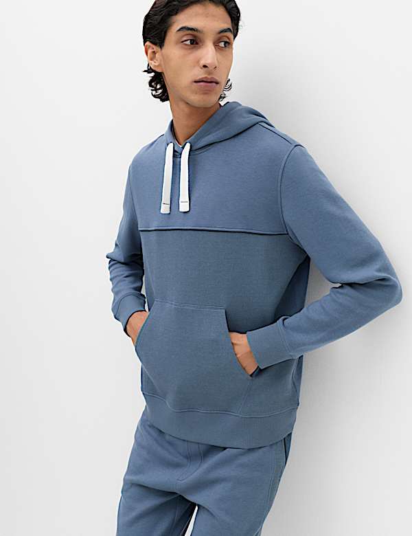 Cotton Rich Ribbed Hoodie - US
