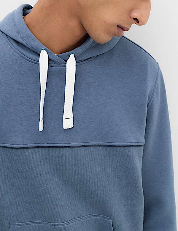 Cotton Rich Ribbed Hoodie - US