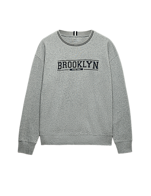 Cotton Rich Graphic Loungewear Sweatshirt