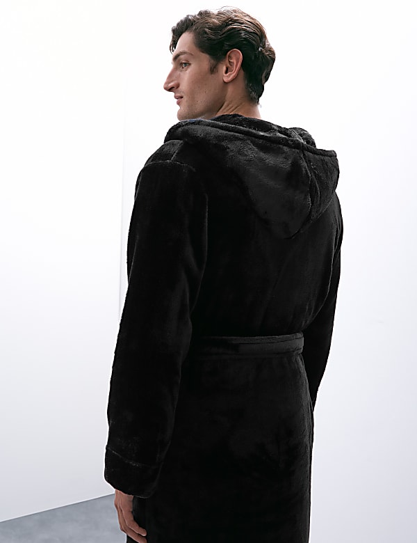 Fleece Supersoft Hooded Dressing Gown