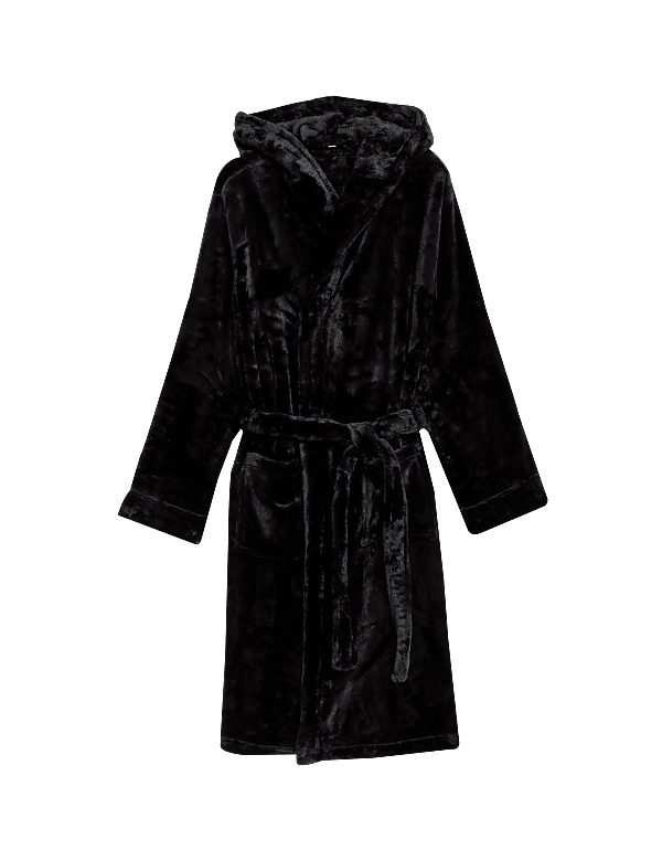 Fleece Supersoft Hooded Dressing Gown