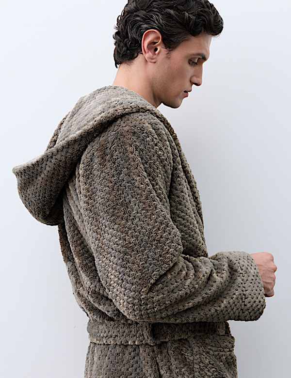 Fleece Textured Dressing Gown - CA