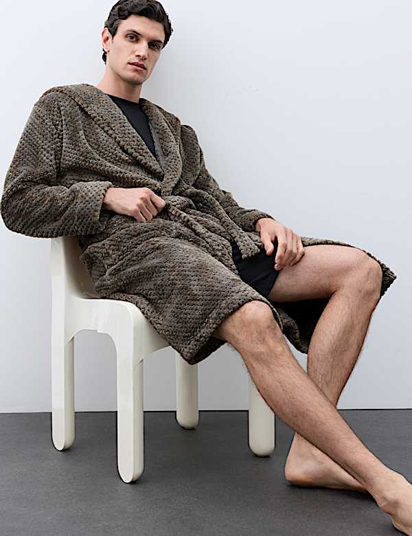 Fleece Textured Dressing Gown - CA
