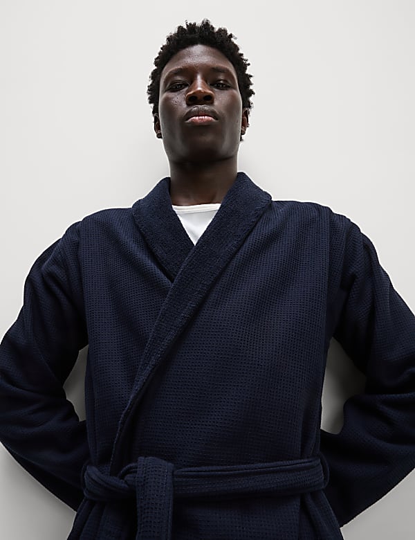 Robe de chambre 100&nbsp;% coton gaufr&eacute; - FR