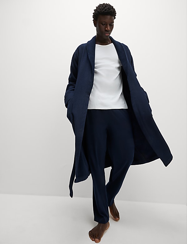 Robe de chambre 100&nbsp;% coton gaufr&eacute; - FR