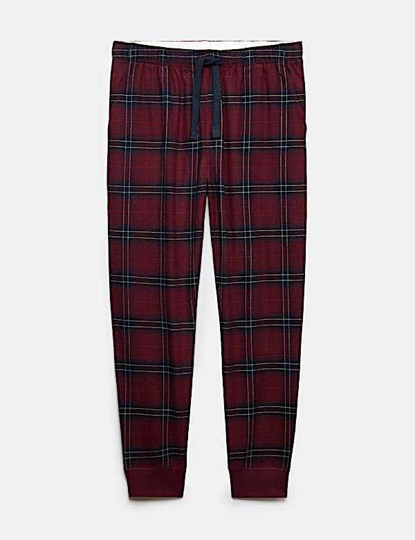 Pure Cotton Checked Joggers - NZ
