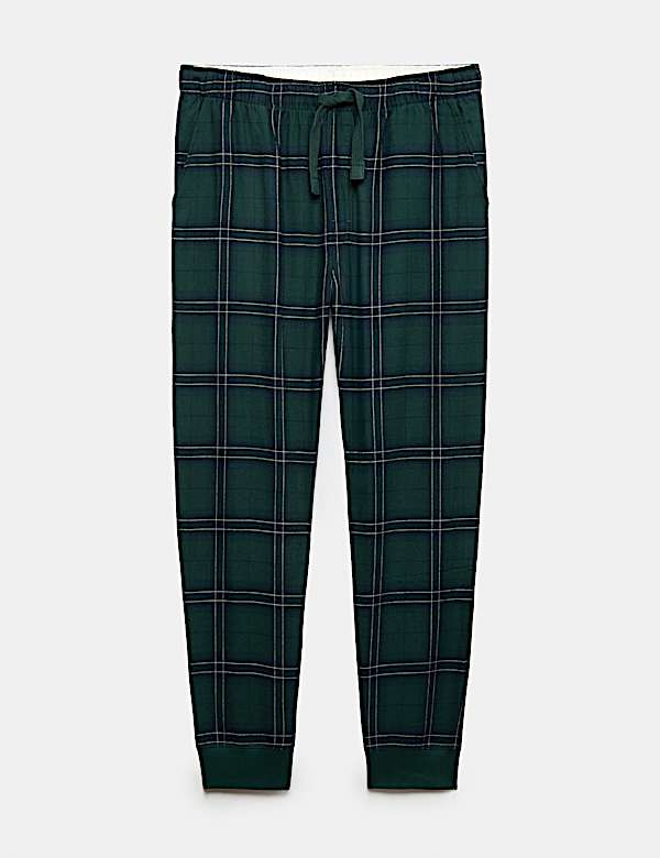 Pure Cotton Checked Joggers - CA