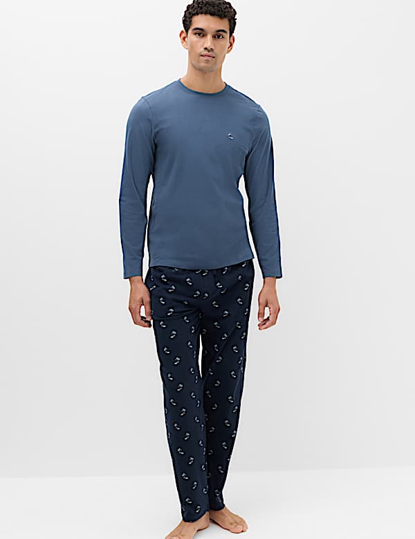 Pure Cotton Ski Print Pyjama Set - CA