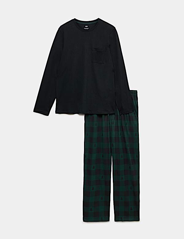 Pure Cotton Checked Pyjama Set - NZ
