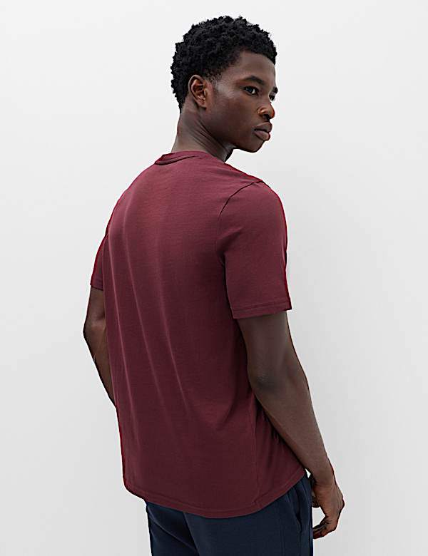 Pure Cotton Ski Badge Graphic T-Shirt - AT