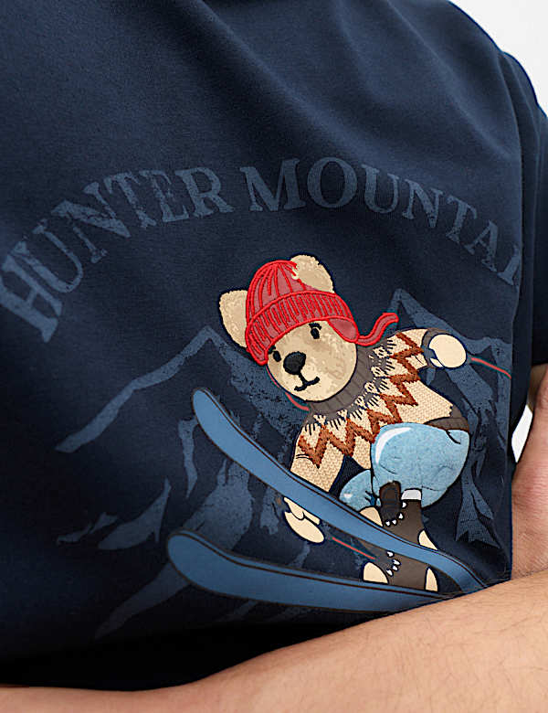 T-Shirt aus reiner Baumwolle mit Spencer Bear&trade;-Grafik - AT