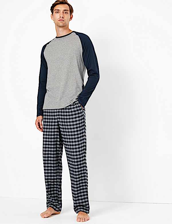 Brushed Cotton Checked Pyjama Set