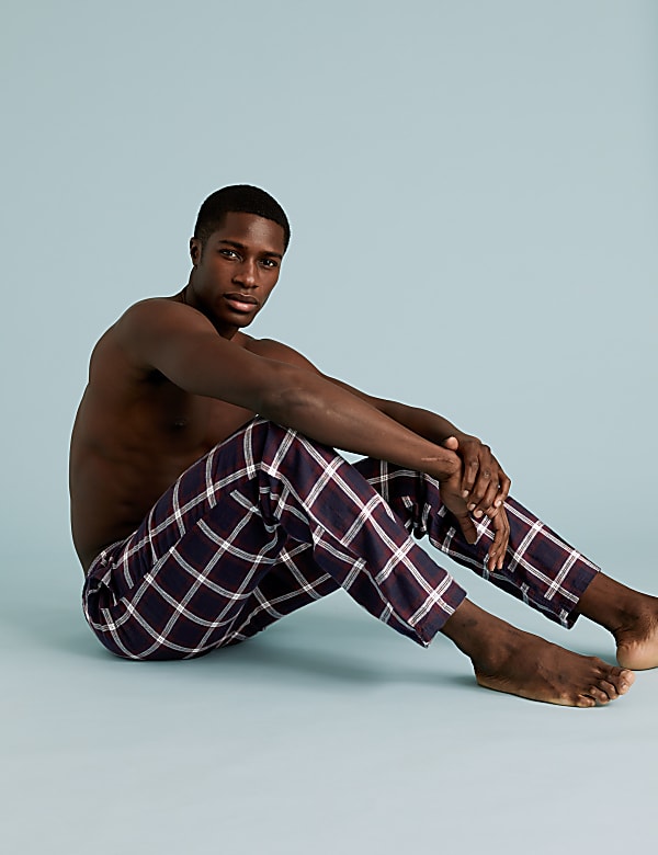 2 Pack Brushed Cotton Pyjama Bottoms