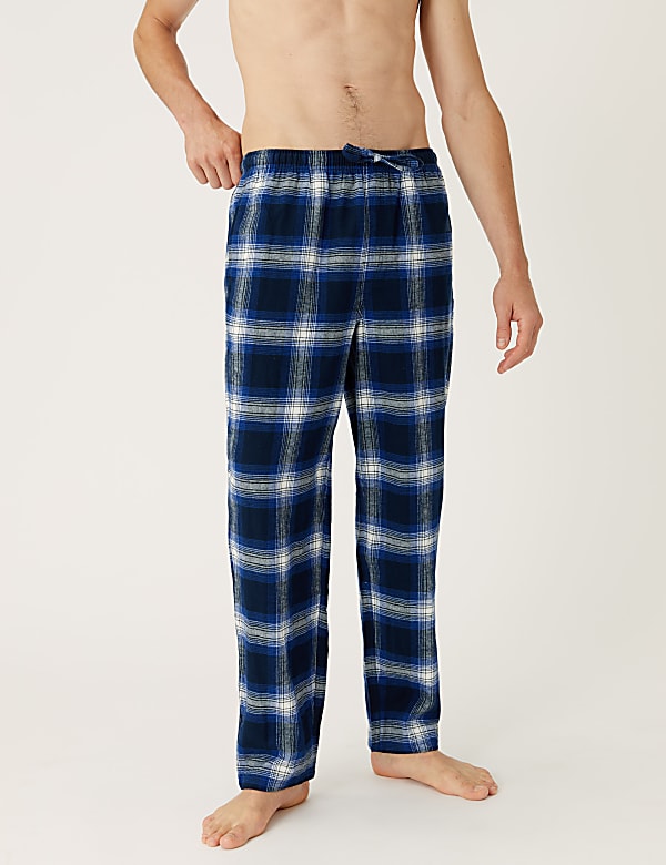 2pk Brushed Cotton Pyjama Bottoms