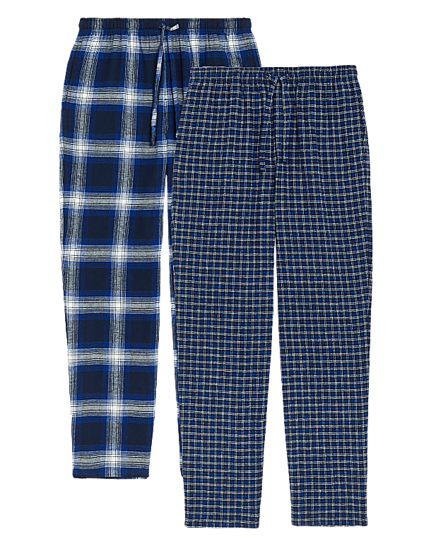 2pk Brushed Cotton Pyjama Bottoms