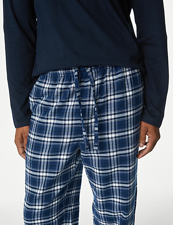 Brushed Cotton Checked Pyjama Set