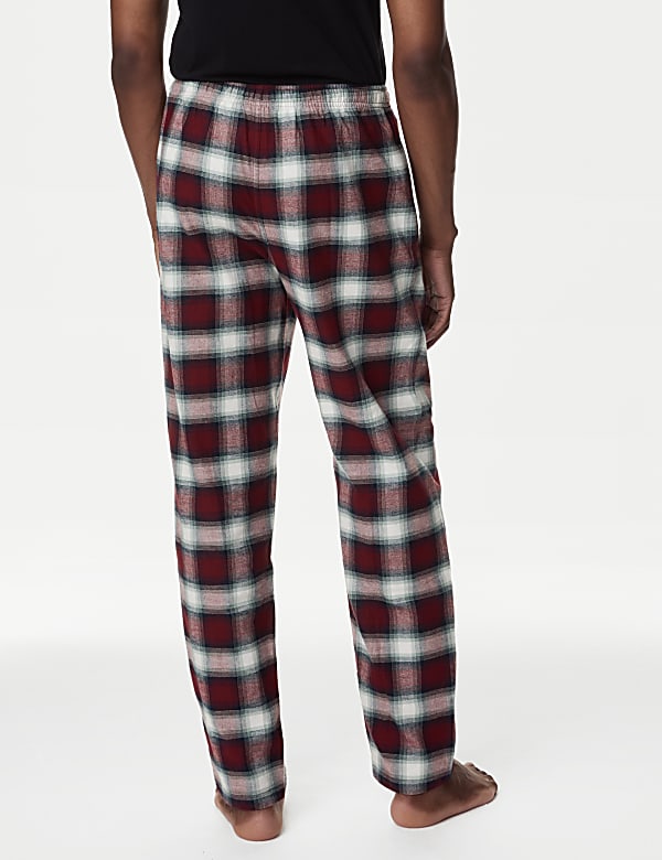 2pk Pure Cotton Checked Pyjama Bottoms