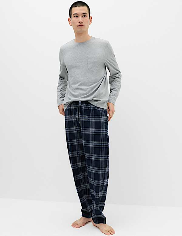 2 Pack Brushed Cotton Pyjama Bottoms - HR