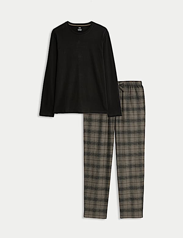 Brushed Cotton Ombre Check Pyjama Set - AU