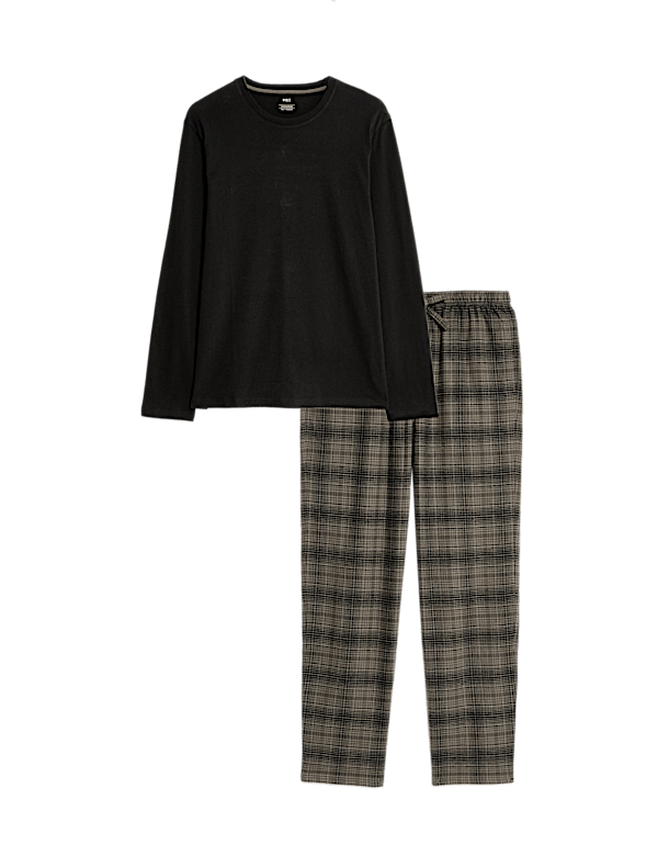 Brushed Cotton Ombre Check Pyjama Set